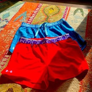 Pack of two girls underarmour athletic shorts